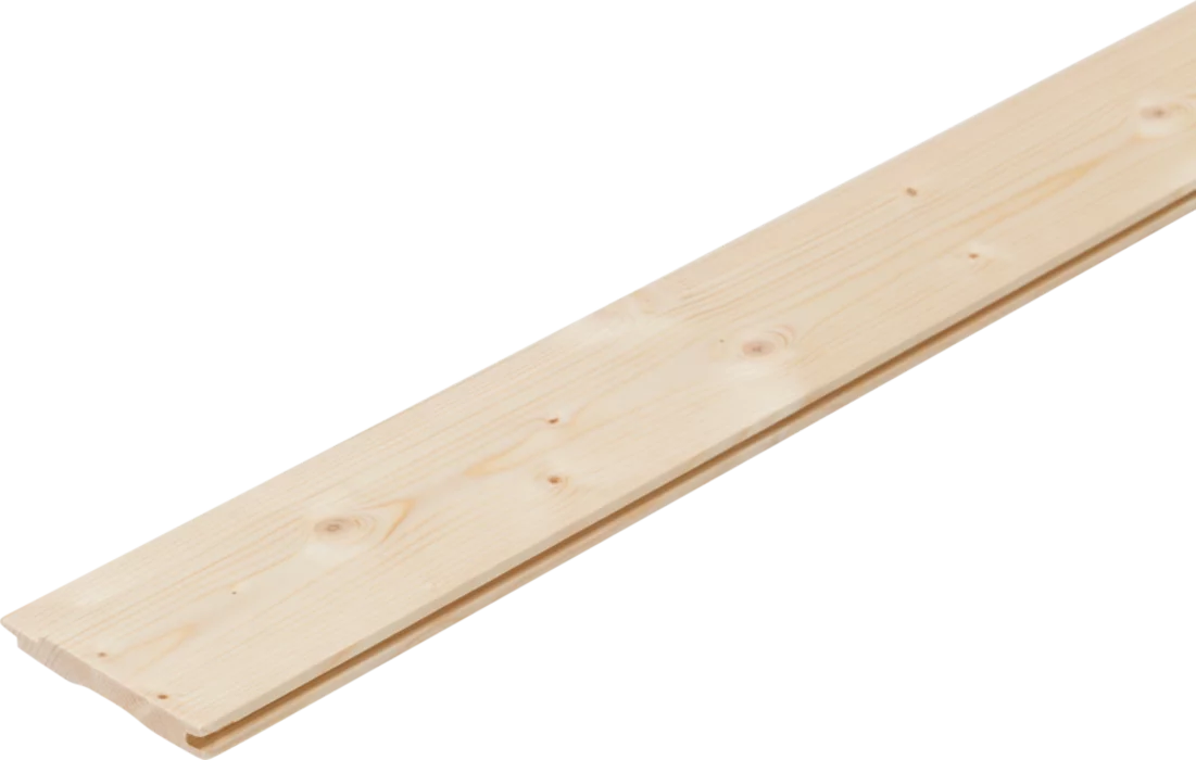 Lambriu pvc si lemn - Lambriu lemn trapez. molid AB, 12.5mm (0.96 x 4.0m) (10buc/bax, 3.84mp/bax)