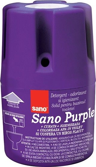 Solutii pentru curatenie si igiena - Odorizant solid bazin Wc, Sano Purple, 200g, bilden.ro