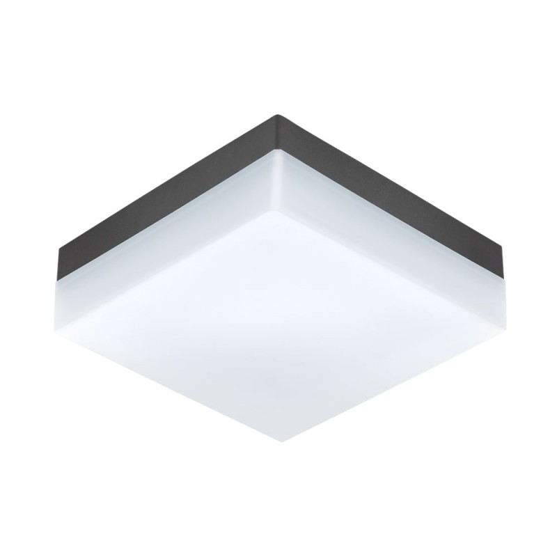 Corpuri de iluminat exterior - Plafoniera exterior, Eglo Sonella, LED 8.2W 820lm 3000K IP44, Antracit, alb, bilden.ro