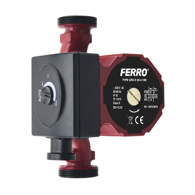Pompe de apa - Pompa electronica de circulatie, Ferro, Weberman 25-40, 180mm, bilden.ro