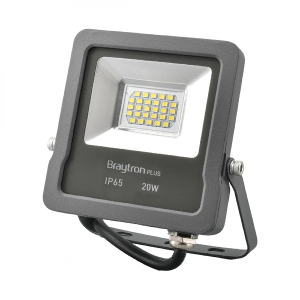 Proiectoare, iluminat stradal si industrial - PROIECTOR CU LED 20W 6400K IP65 GRI BR-BT61-02032