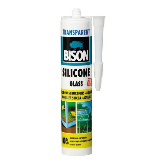 Silicoane si etansanti - Silicon pentru sticlă BISON, transparent, 280ml