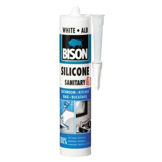 Silicoane si etansanti - Silicon Sanitar BISON, 280ml, alb