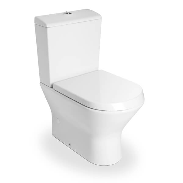 Vase wc, bideu si urinal - VAS WC COMPACT CU EVACUARE DUBLA, ROCA NEXO, ALB, A342642000, bilden.ro