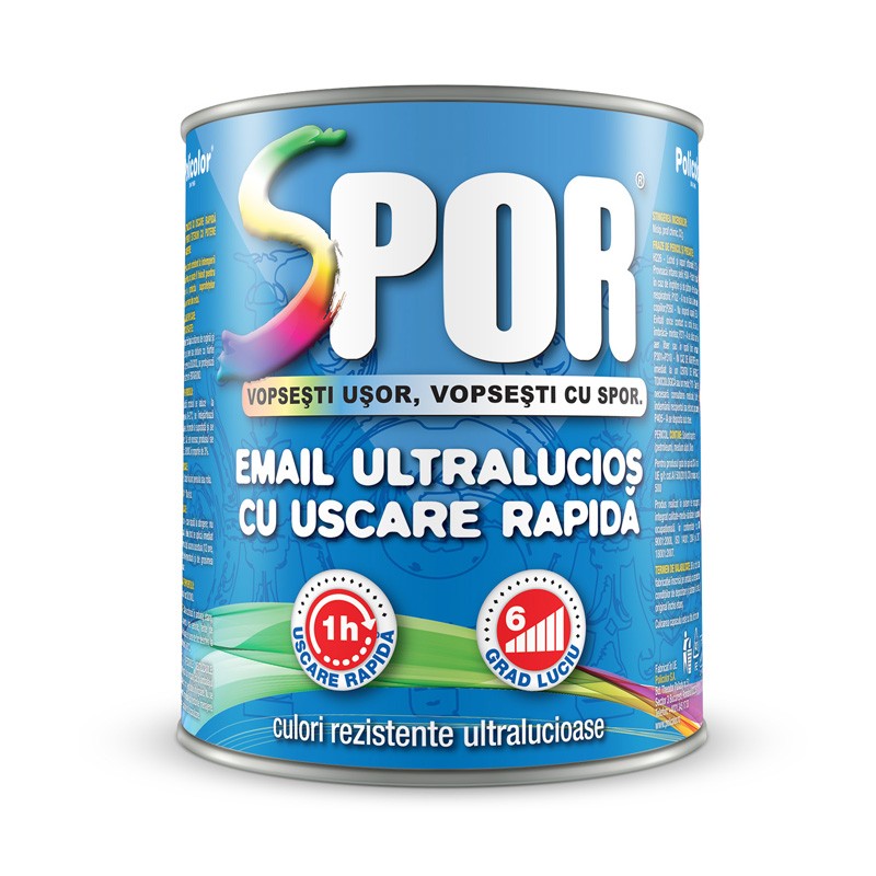 Vopsea metal, lemn, grunduri si diluanti - Vopsea alchidica pentru lemn/metal, Policolor Spor, crem, 0.75l, bilden.ro