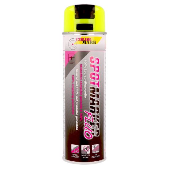 Spray vopsea si spray tehnic - Vopsea spray pentru marcaje industriale COLORMARK Spotmarker, 500ml, galben fluorescent, bilden.ro