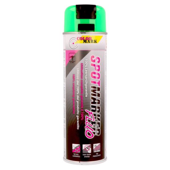 Spray vopsea si spray tehnic - Vopsea spray pentru marcaje industriale COLORMARK Spotmarker, 500ml, verde fluorescent, bilden.ro