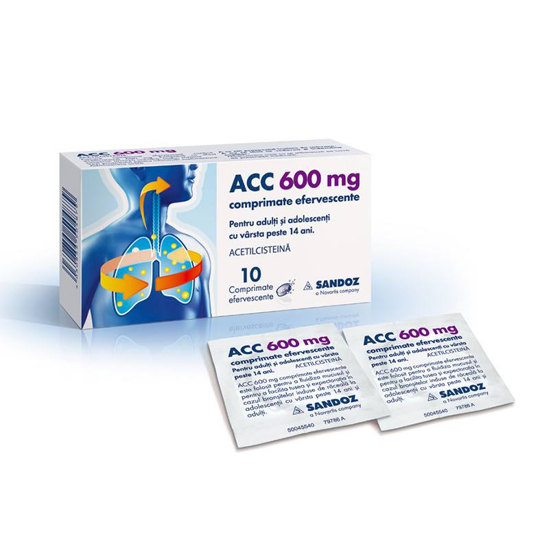 ACC 600 mg, 10 comprimate, Sandoz 
