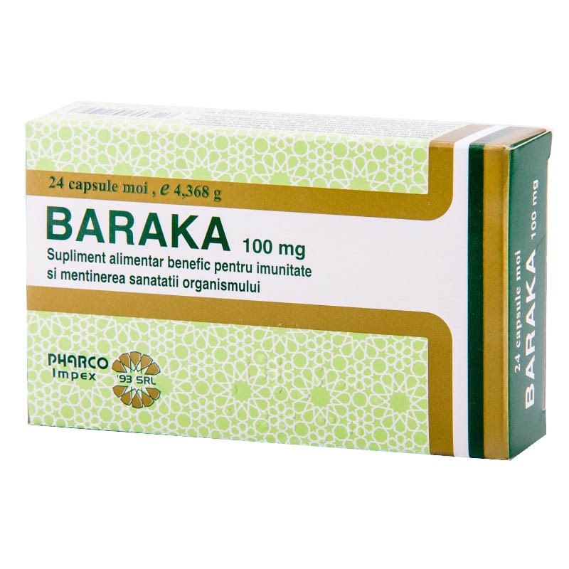 Baraka mg, 24 capsule moi, Pharco : Farmacia Tei online