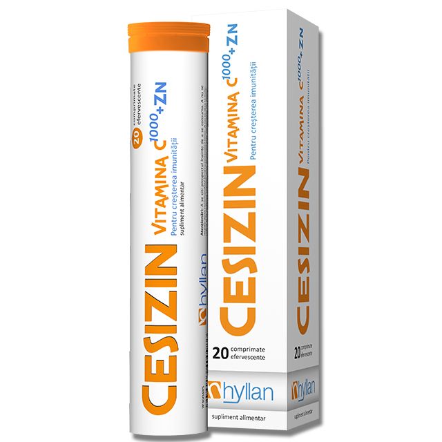 Cesizin Vitamina C 1000 +Zn,20 comprimate efervescente