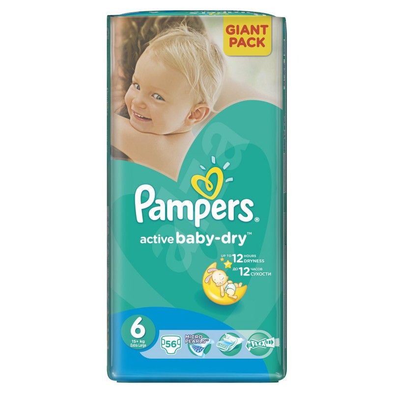 Pampers 6 Baby-Dry (16+ kg),56 bucati