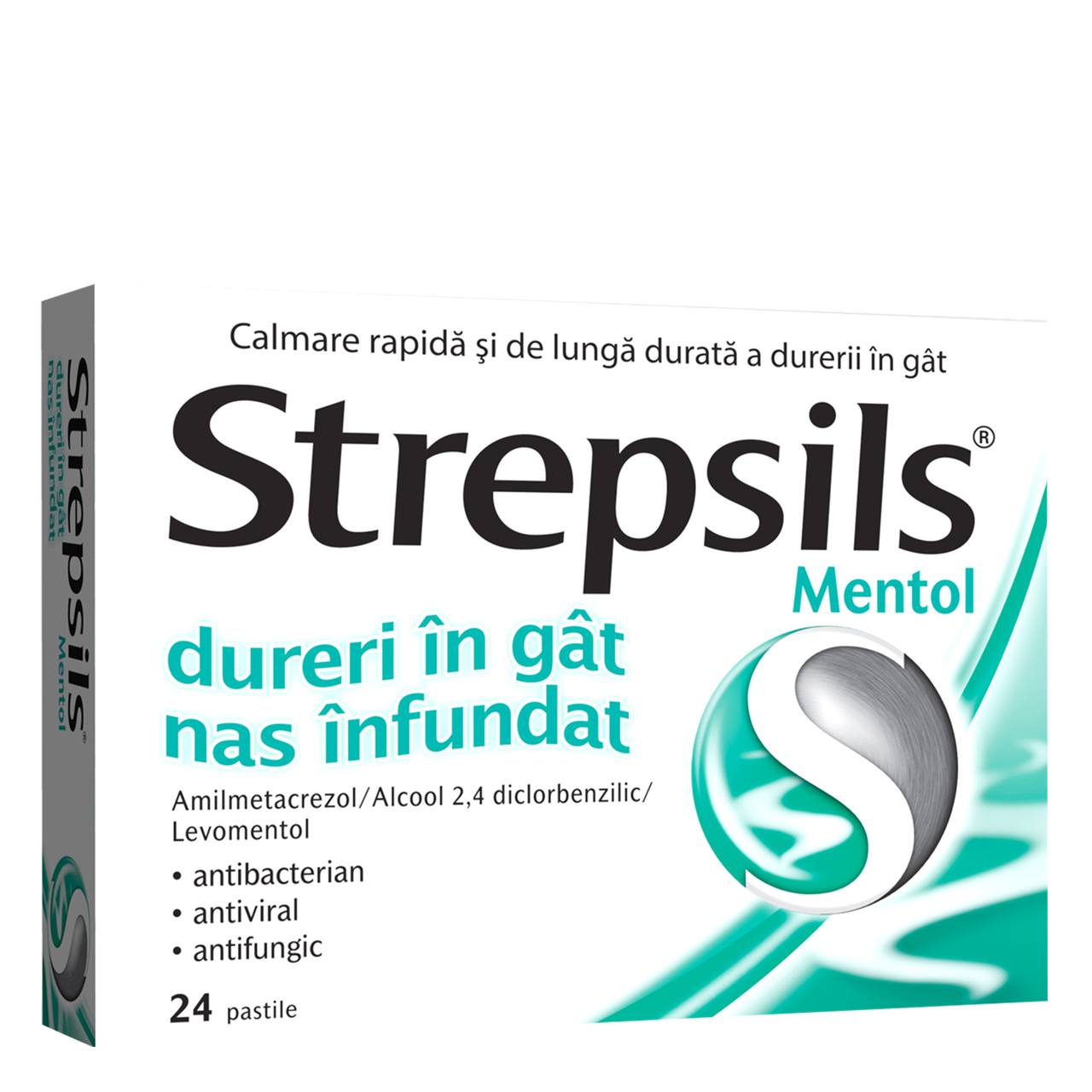 Strepsils mentol , 24 comprimate