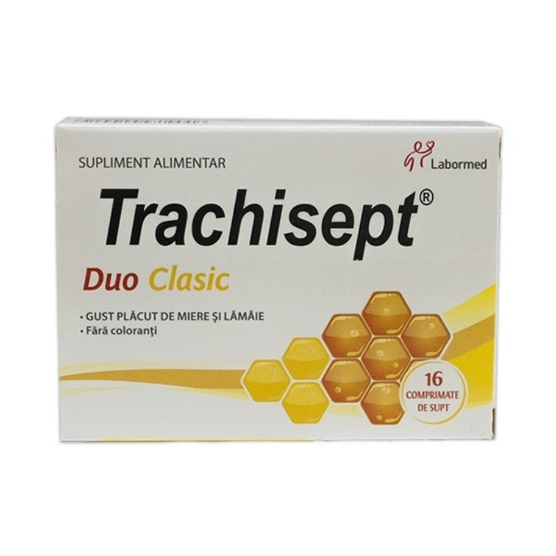 Trachisept Duo clasic, 16 comprimate
