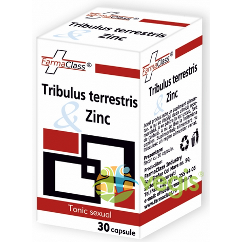 Tribulus terrestris + Zn ,30 capsule,Farmaclass