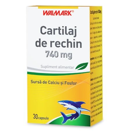 Cartilaj de Rechin Plus 740 mg cu vitamina C, 30 capsule, Walmark