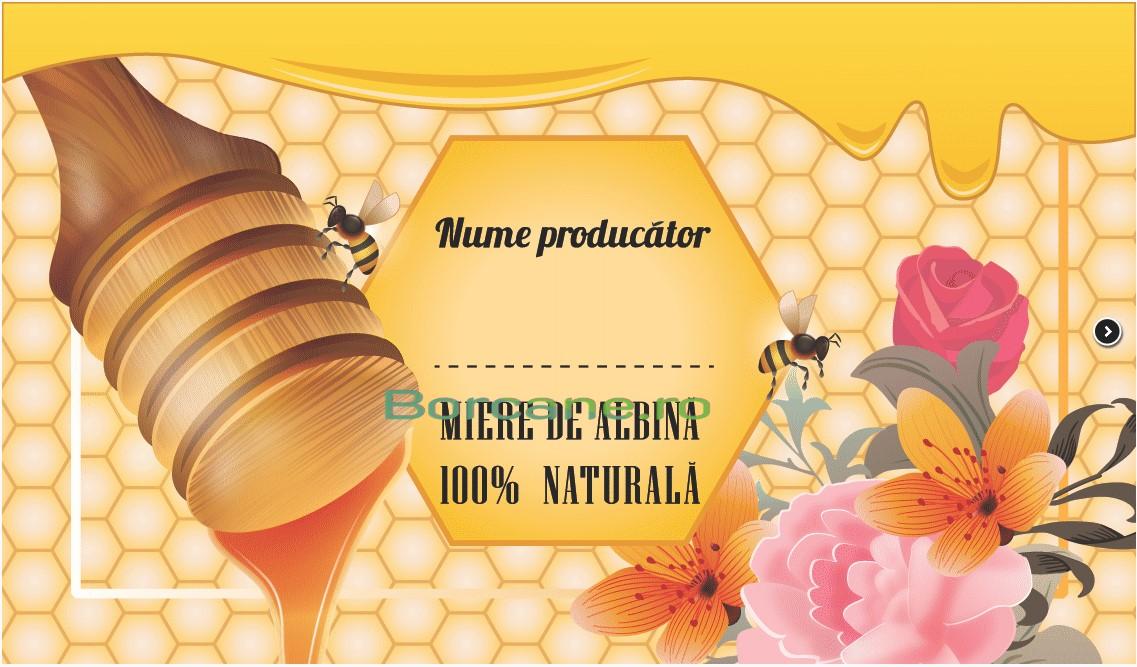 Eticheta hartie pentru borcane miere