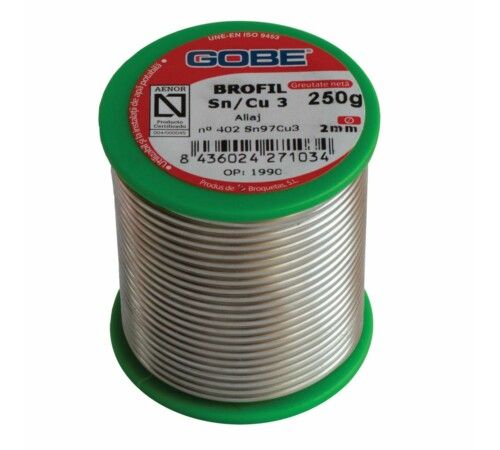 Scule pentru instalatii - Aliaj lipire 250g 3mm BROQUETAS, bricolajmarket.ro