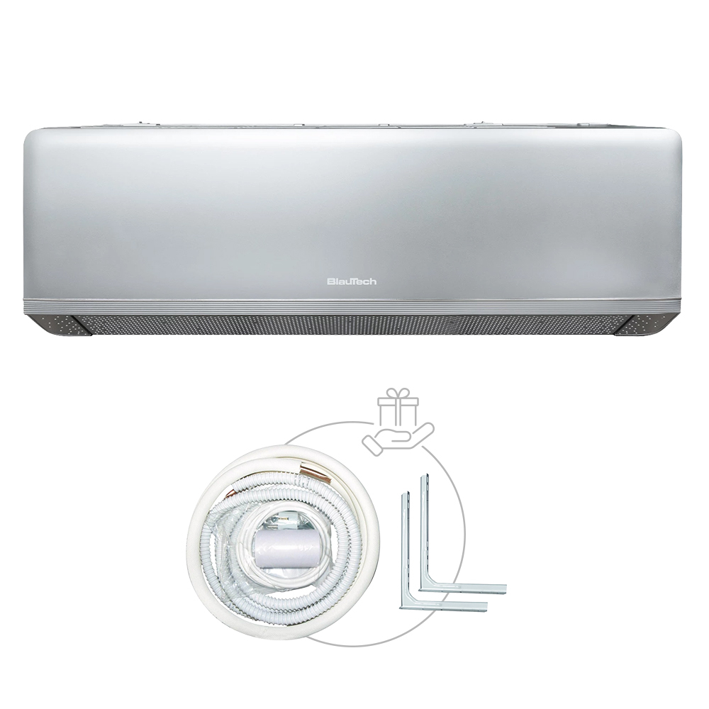 Air Conditioners Blautech Aparat aer conditionat inverter split, 9000 btu, a+++, gri, wifi, cu micropori, racire-incalzire, dezumidificare, lumina