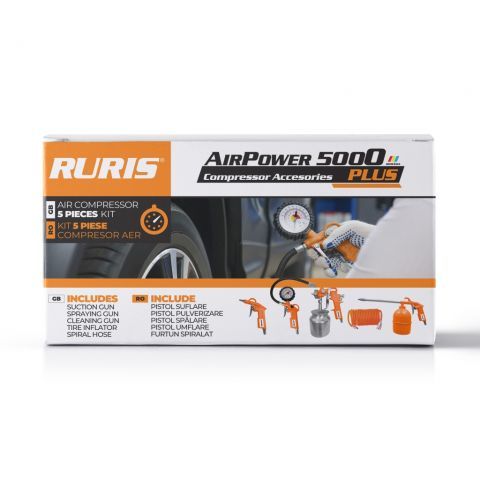 Compresoare - Kit accesorii compresor RURIS AirPower 5000PLUS, bricolajmarket.ro