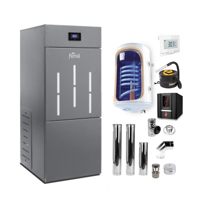 sobe pe peleti Ferroli Pachet premium cazan pe peleti ferroli biopellet pro 24 kw