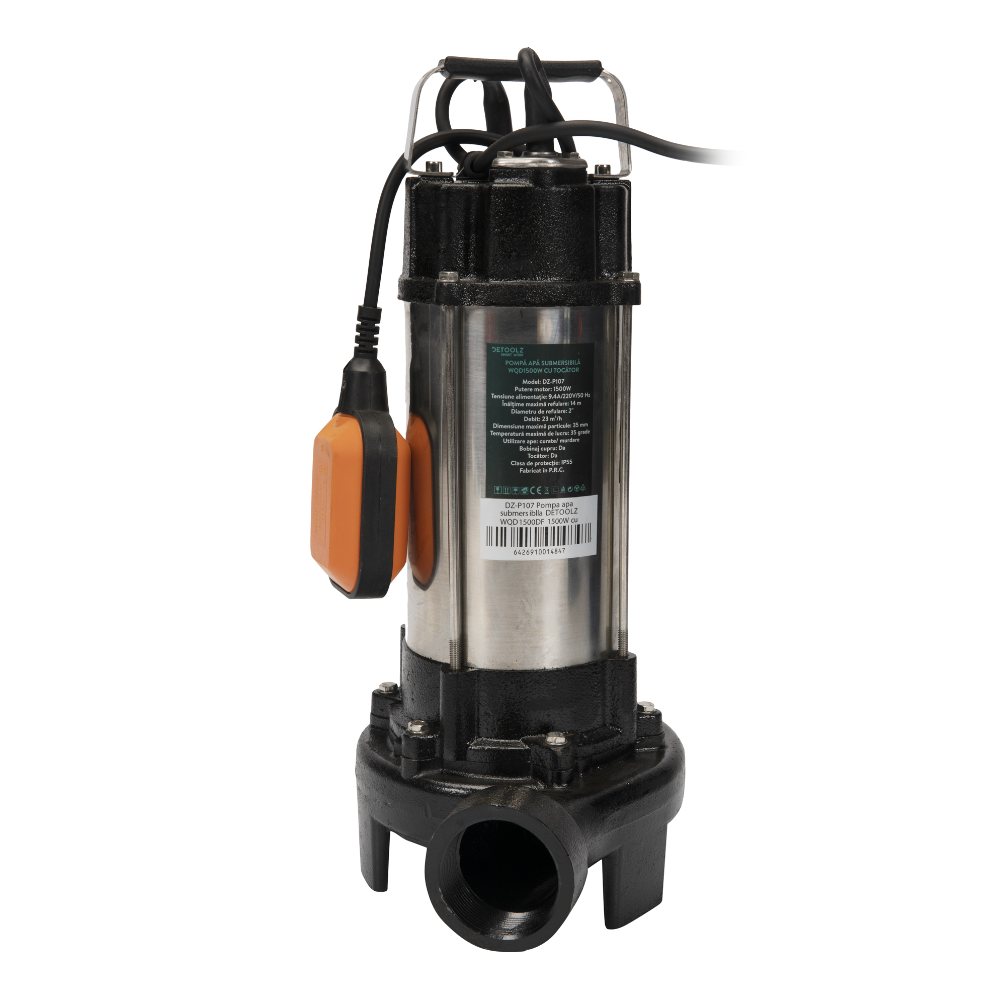 Pompe de gradina - Pompa apa submersibila WQD1500DF 1500W cu tocator, bricolajmarket.ro