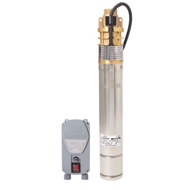Pompe submersibile - Pompa submersibila pentru ape curate, 3", corp inox, qmax. 2400 l/ora, hmax 60m, 0.9kw, 230v, bricolajmarket.ro