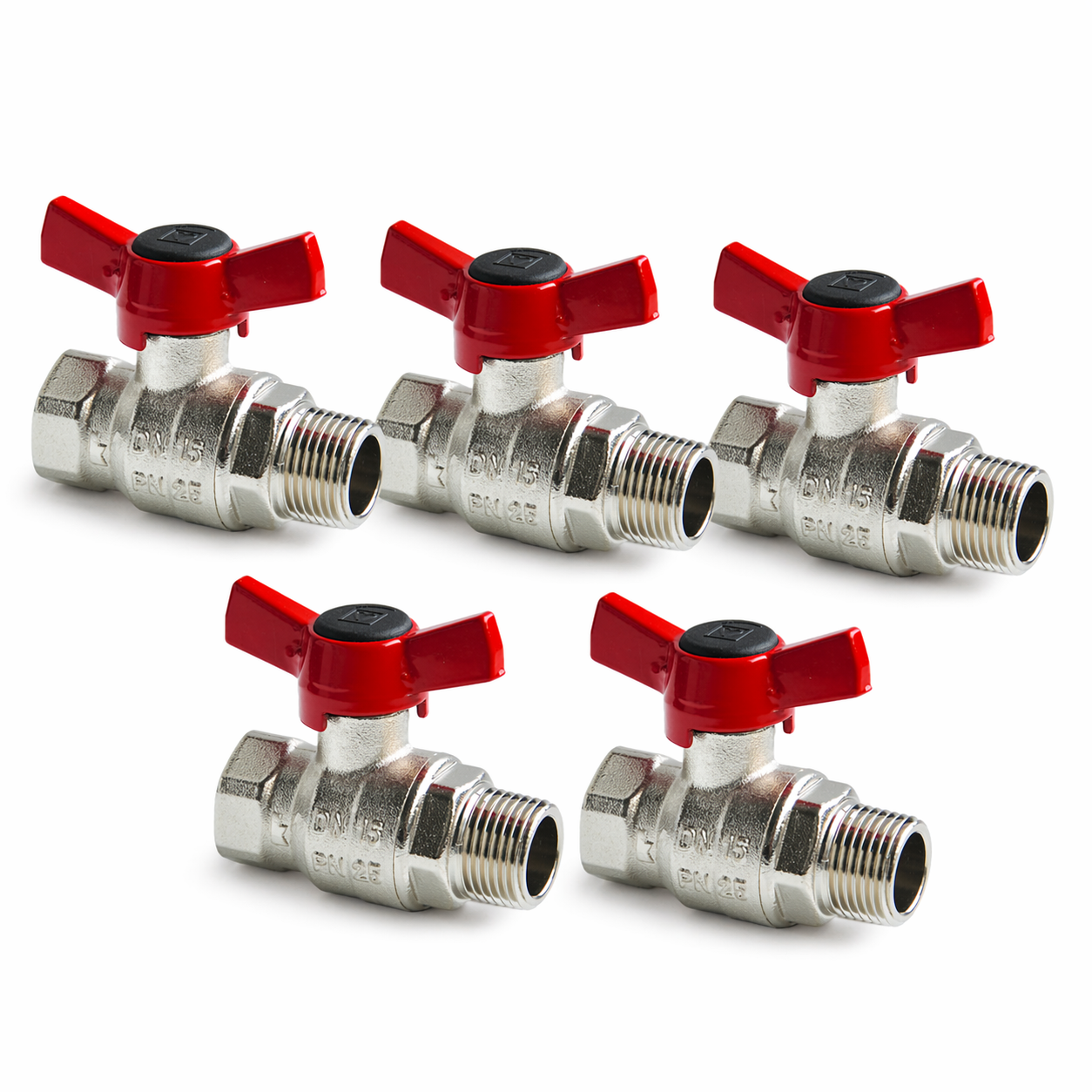 robineti apa Herz Armaturen Set 5 robineti cu sfera tip fluture mt, dn20 3/4 , pn25 herz