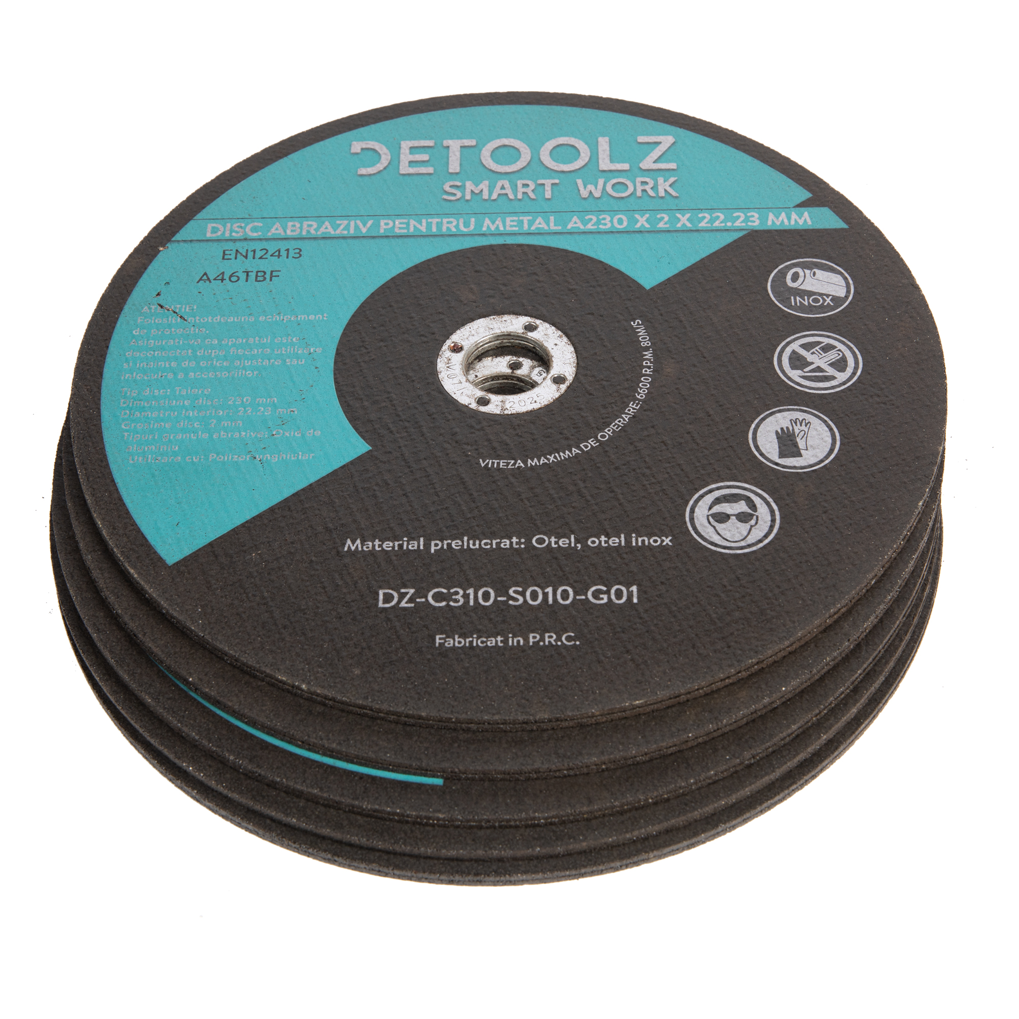 Accesorii slefuitoare - Set disc abraziv pentru metal 230 mm (10/set), bricolajmarket.ro