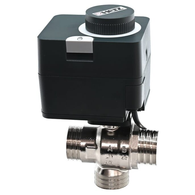 robinet fonta 3/4 Herz Armaturen Vana deviatie 1.1/4'' cu 3 cai si servomotor 2pct 230v 12s 1241264 herz
