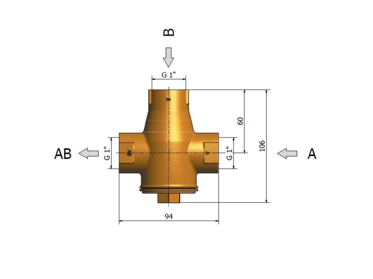 Ventil termoregulator DN25 55°C Regulus TSV3B – Bricolaj Market