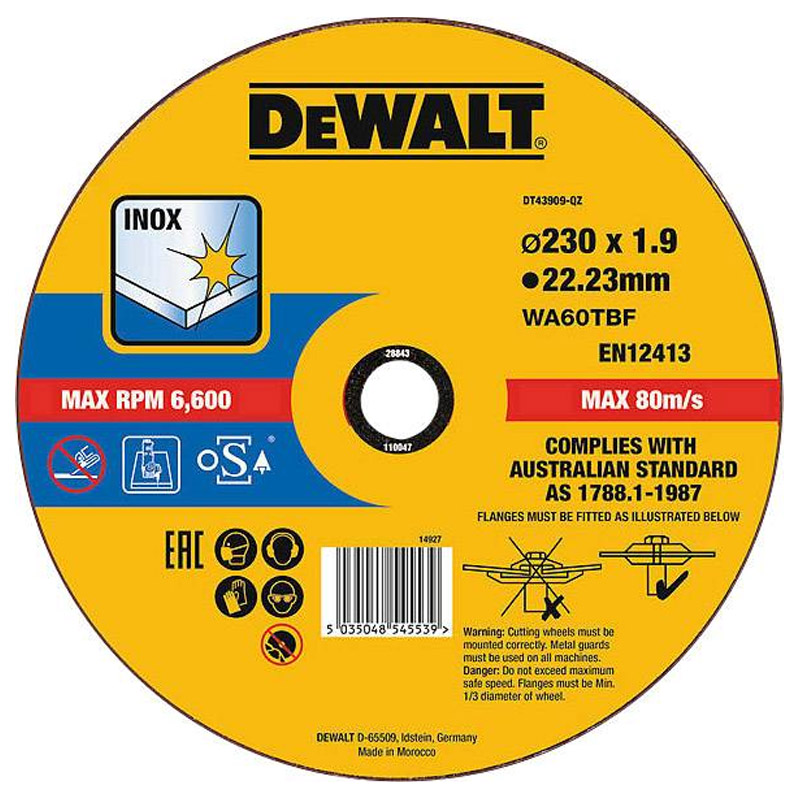 DeWalt Disc de tăiere pentru inox dewalt extreme 230 x 1.9 mm
