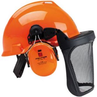 Casca protectie, cu viziera plasa,casti antifonice  peltor g22d/h511fh