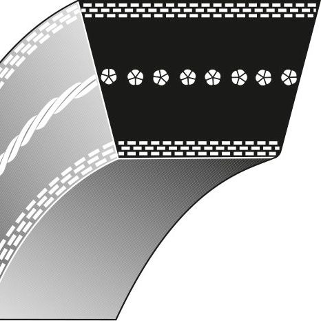Curea 5/8x 50.00 15.8x1275la  transmisie tract.mtd 102cm 1994-2003  8-874  ca 754-0444   75-0444   8-550 8-551 b51.1 etc