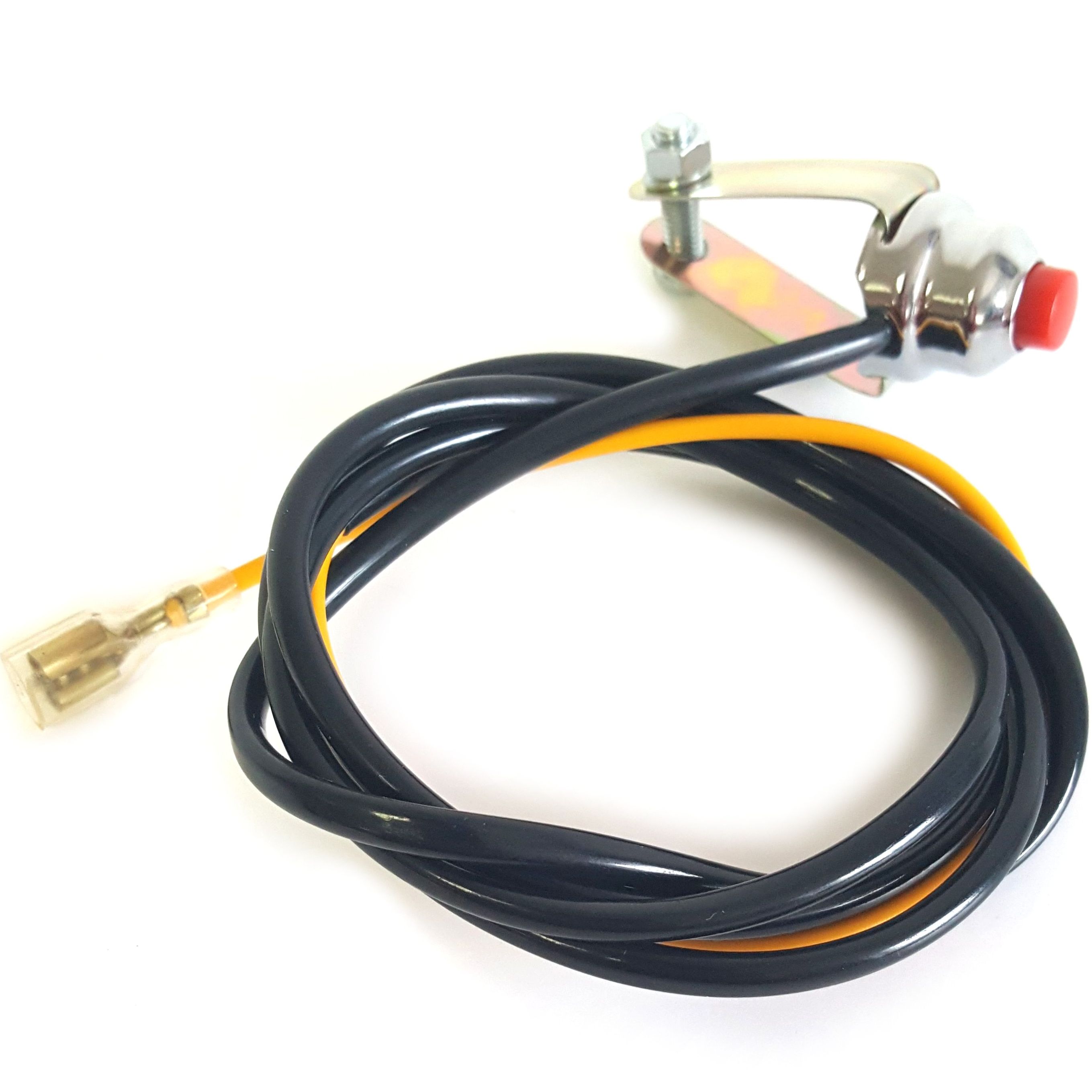 Intrerupator p/o buton pe ghidon, cu colier, cablu 120cm, normal deschis us-151-070