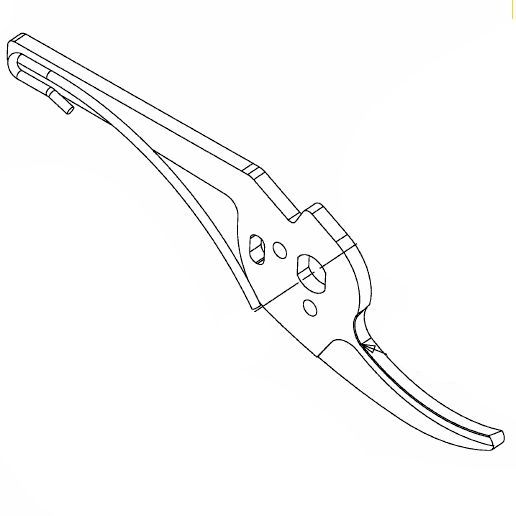 MTD piese Lama superioara foarfeca wolf-garten rr4000 etc 2015-2023 742-05020 nu are arc