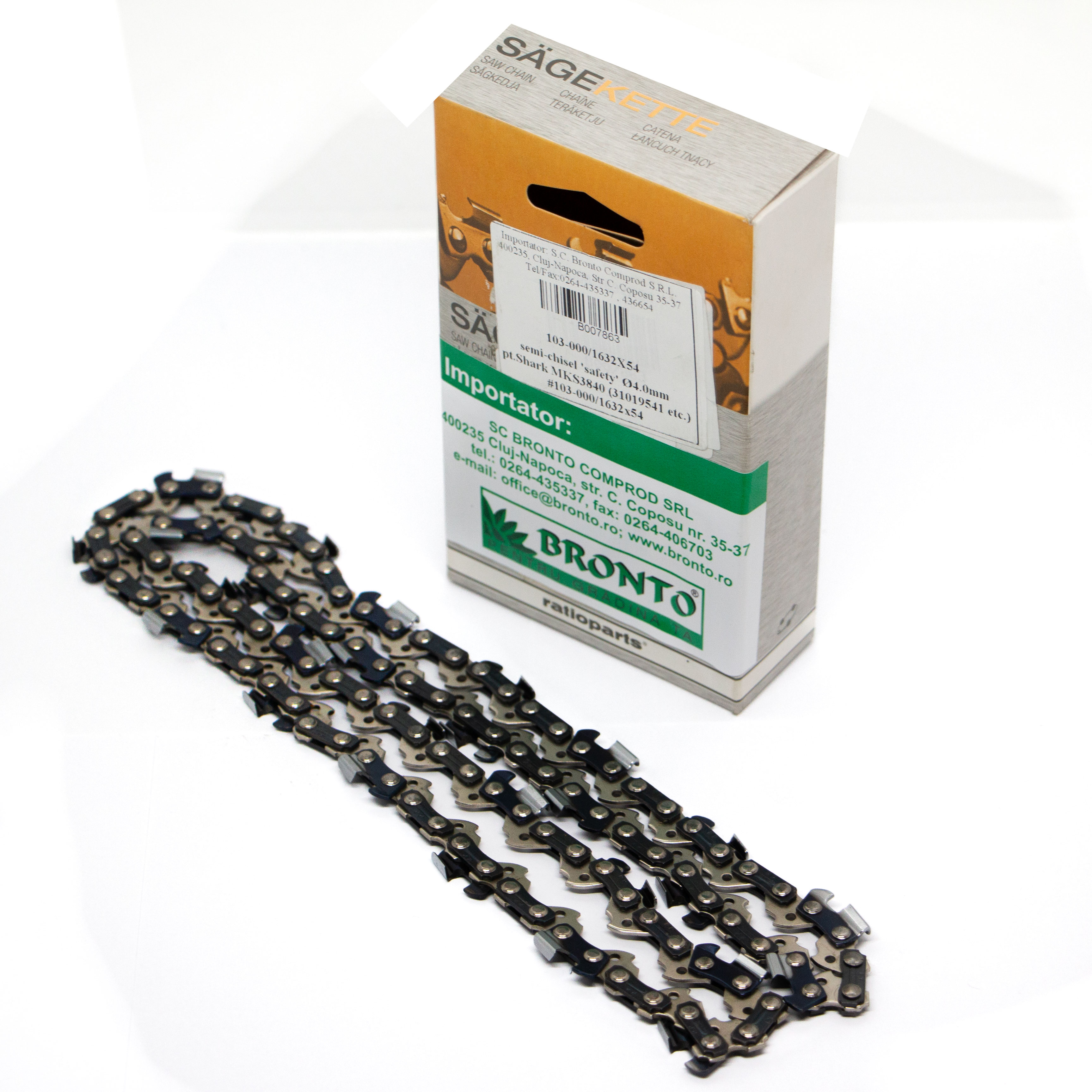 Lant 3/8lp 1.3mm 54x 40cm 27dinti semi-chisel safety p4.0mm la shark mks3840 ca 31019541 903-054 etc 103-000/1632x54 din