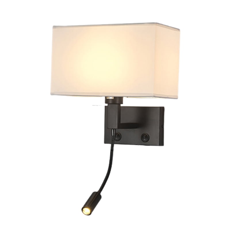 Lampi - Aplica de perete cu abajur si spot flexibil iluminat, design modern, cu butoane de pornire/oprire, calitate premium, buz, buz.ro