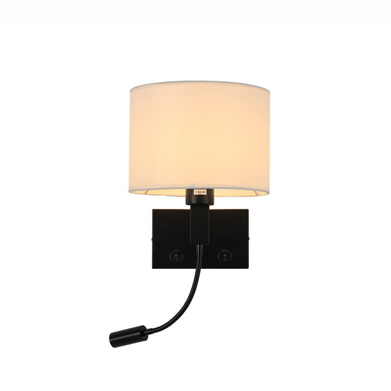 Lampi - Aplica de perete cu brat,spot flexibil iluminat si abajur, design modern, 22lx51h cm, buz, buz.ro