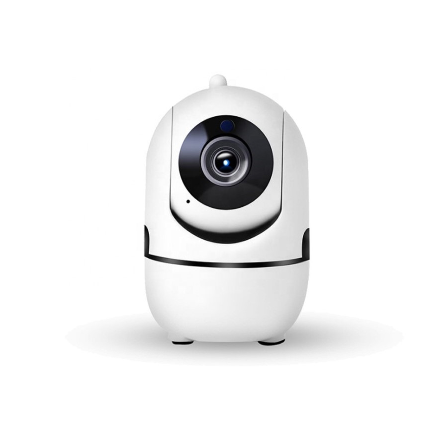 Baby monitor - Camera de supraveghere video, WIFI, smart, 1080P, senzor audio, inregistrare pe card, microfon, 360 grade, vedere panoramica, alba, buz.ro