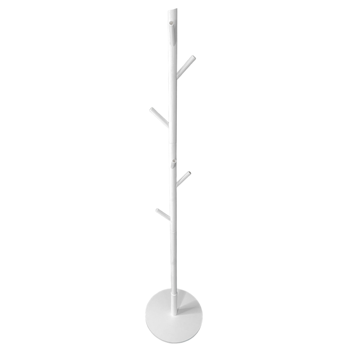 Cuiere si stative - Cuier tip pom cu 8 agatatori, 175 x 3.7 cm, pentru hol, alb, buz.ro