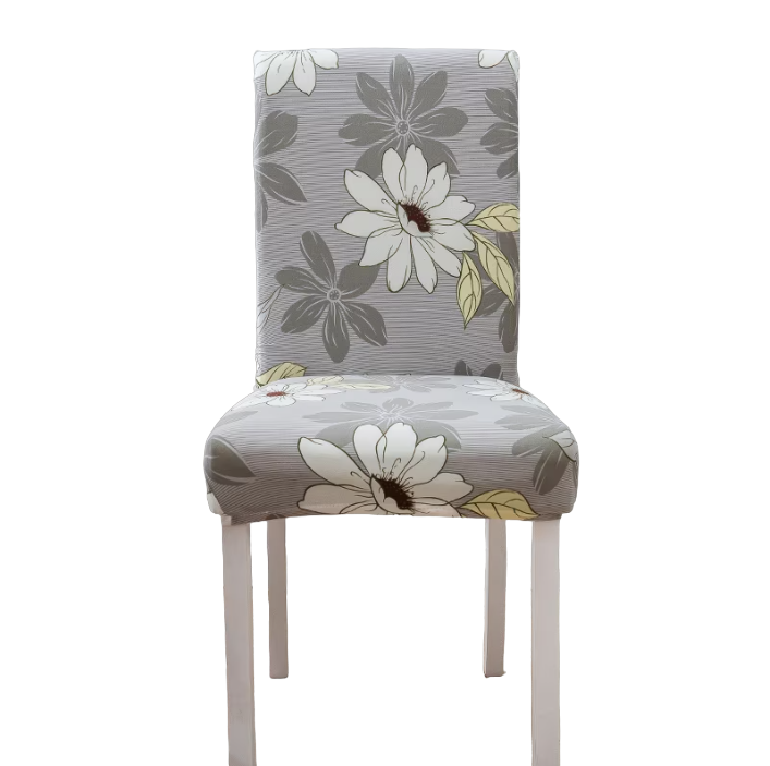 Huse Canapele Si Fotolii - Husa scaun elastica, universala, poliester, crem cu imprimeu floral, 50 x 70cm, buz, buz.ro
