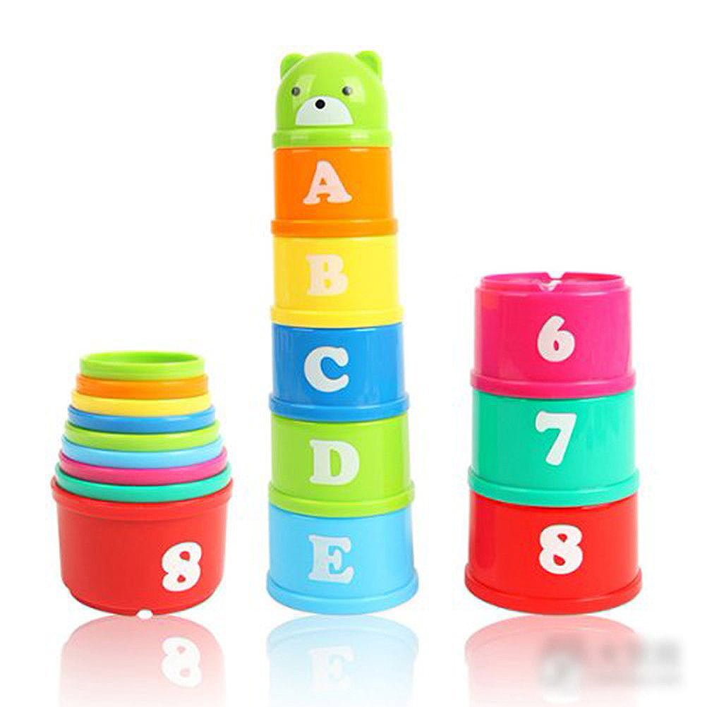 Jucarii 2-3 ani - Turnulet din cuburi educationate, set de construit cu numere si litere, colorate, buz, buz.ro