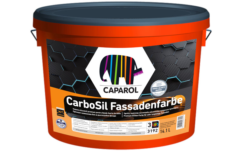 CarboSil Fassadenfarbe - Vopsea siliconică pentru culori intense întărită cu fibre de carbon, 2.5 l - 3D-SYSTEM GRANIT 30