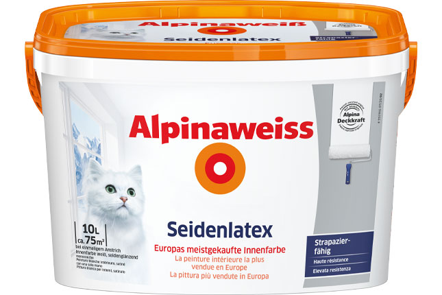 Alpinaweiss Seidenlatex, 10 l