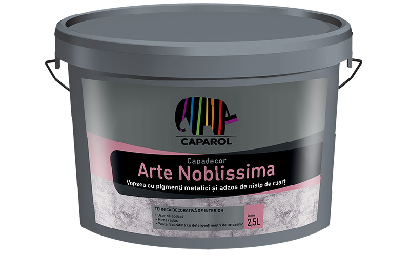 Arte Noblissima - Vopsea decorativă pentru interior cu efect metalizat și adaos de nisip de cuarț, 1.25 l - 3D-SYSTEM MARILL 10 MET