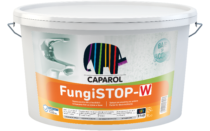 FungiSTOP-W Ag - Vopsea cu protecție la mucegai, 9 l Alb