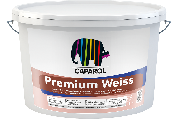 Premium Weiss - Vopsea albă interior, 15 l