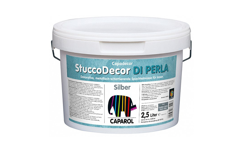StuccoDecor Di Perla Silber - Masă de șpaclu decorativă pentru interior, cu aspect metalic perlat, 1.25 l - STUCCODECOR DI PERLA ROSSO 16