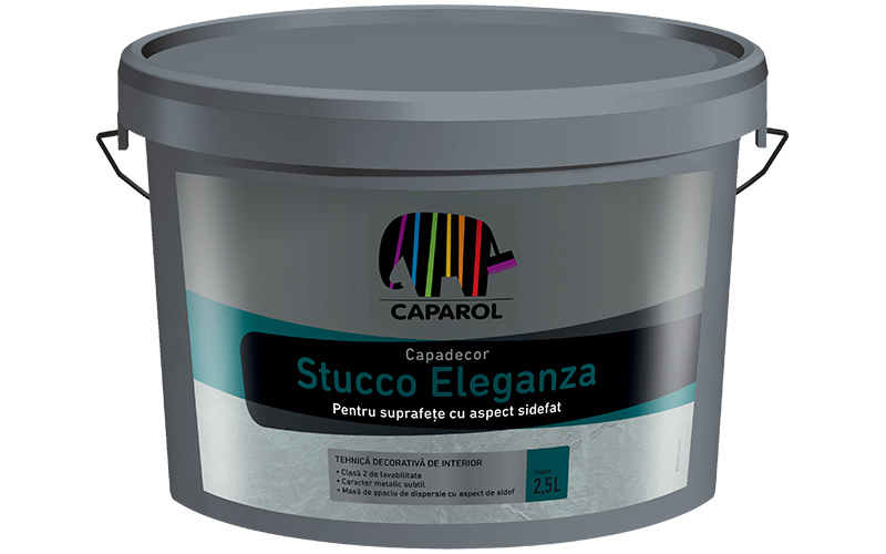 Stucco Eleganza - Masă de șpaclu decorativă pentru interior, cu aspect semilucios și efect metalizat, 2.5 l - 3D-SYSTEM PALAZZO 25