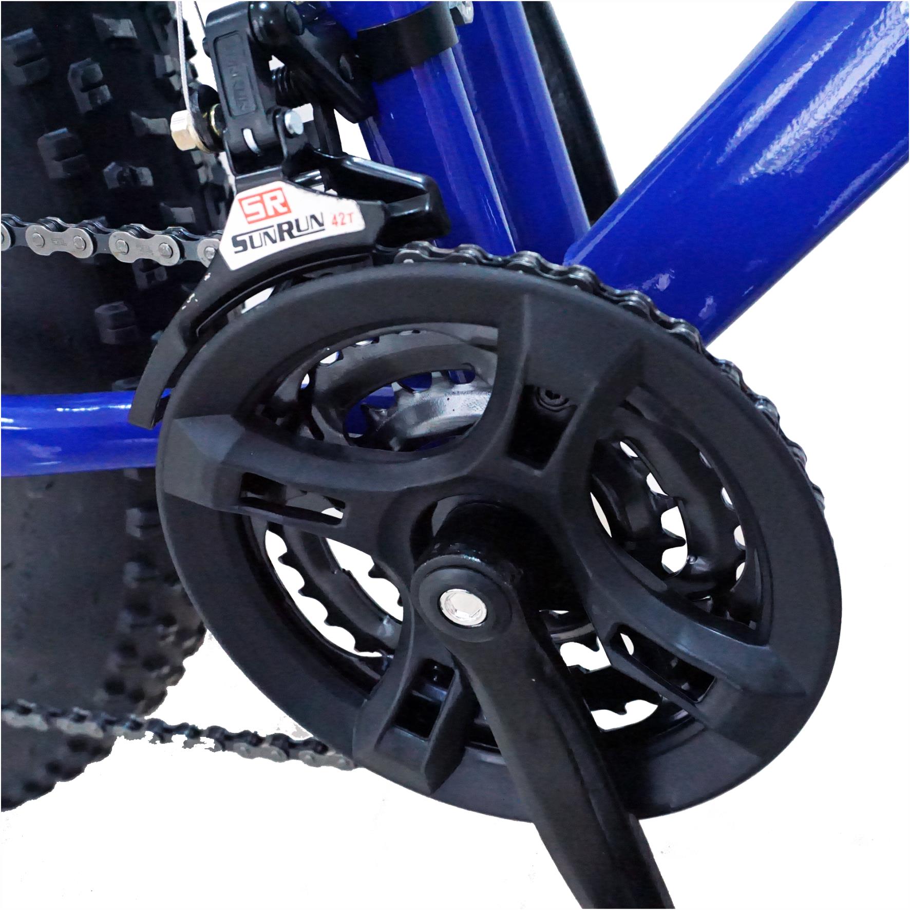 Bicicleta Fat Bike Velors V2619b Cadru Otel Culoare Albastru